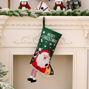 Christmas decorations, colorful prints, Christmas socks, Santa Claus gift socks, snowman gift bags, red and green leg hanging Christmas socks - V.I.P Digital Presence