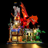 21348 Dragon and Dungeon Red Dragon Legend LED Lighting Building Blocks Toys Decorative Lights Gift - V.I.P Digital Presence