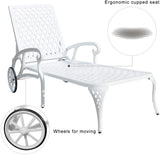 Aluminium Cast lounge chair 1pcs white - V.I.P Digital Presence