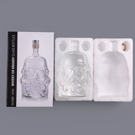 High borosilicate heat-resistant and cold resistant glass wine bottle Star Wars White Soldier glass wine bottle creative decanter liquor dispenser - V.I.P Digital Presence