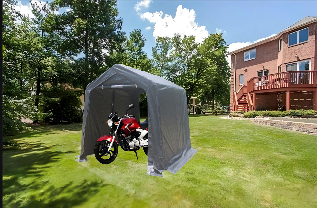 7x8 ft Outdoor Portable Gazebo Storage Shelter Shed with 2 Roll up Zipper Doors & Vents Carport - V.I.P Digital Presence