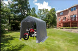 7x8 ft Outdoor Portable Gazebo Storage Shelter Shed with 2 Roll up Zipper Doors & Vents Carport - V.I.P Digital Presence