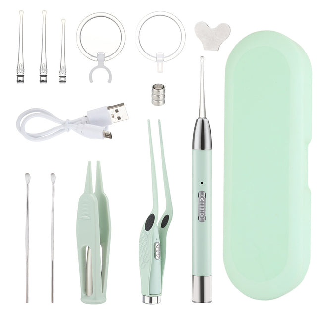Illuminated Ear Scoop Ear Cleaner Pick Earmuff Ear Pick Visual Ear Scoop Children's Luminous Earwax Tweezers Set - V.I.P Digital Presence