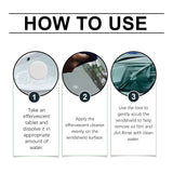 Glass Oil Film Cleaning Tablet, Front Inner Windshield Oil Film Removing Stain Brightening Cleaning Tablet - V.I.P Digital Presence