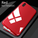 Double sided  Magnetic Case for iPhone X Clear Tempered Glass Magnet Adsorption Case - V.I.P Digital Presence