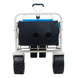 Folding Wagon Garden Shopping Beach Cart (white) - V.I.P Digital Presence