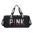 New fitness bag, shoe compartment, dry wet separation bag, sports travel bag, shiny pink letter single shoulder crossbody bag - V.I.P Digital Presence