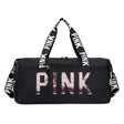 New fitness bag, shoe compartment, dry wet separation bag, sports travel bag, shiny pink letter single shoulder crossbody bag - V.I.P Digital Presence