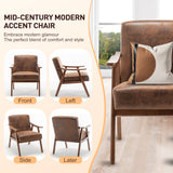 Medieval modern chair, solid wood frame living room chair, accent chair with ultra thick backrest - V.I.P Digital Presence