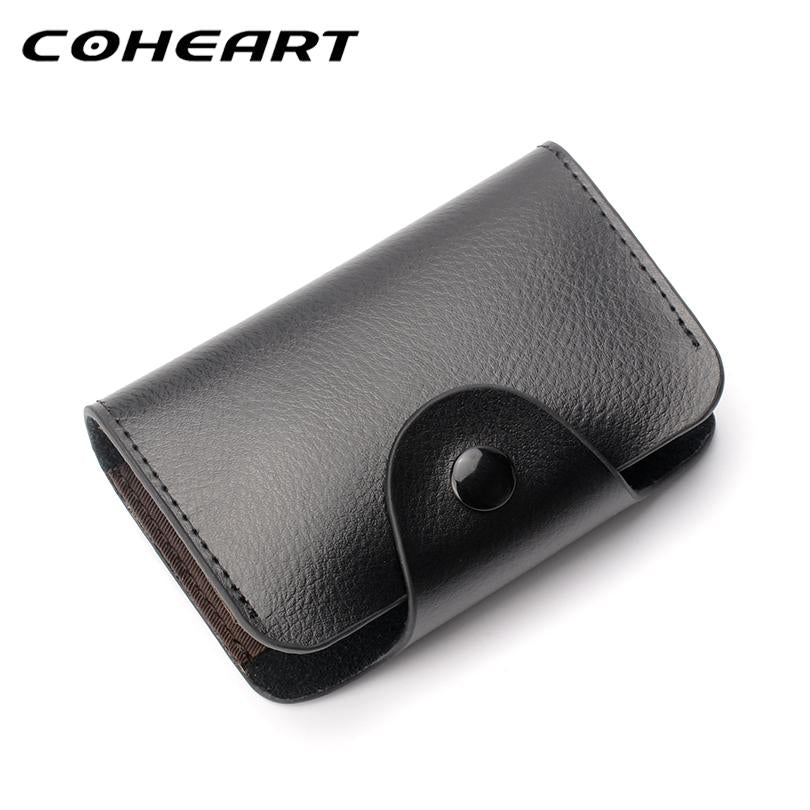 Genuine Leather Card Wallet for Men and Women Cowhide Business Card Holder Credit Card Purse - V.I.P Digital Presence