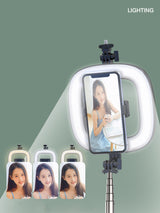New P40D Square Fill Light Selfie Stick Portable 6 Inches Fill Light Anchor Beauty Light Live Support