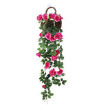 Simulated rose wall hanging chlorophytum comosum false plastic indoor living room air conditioning pipe decoration - V.I.P Digital Presence