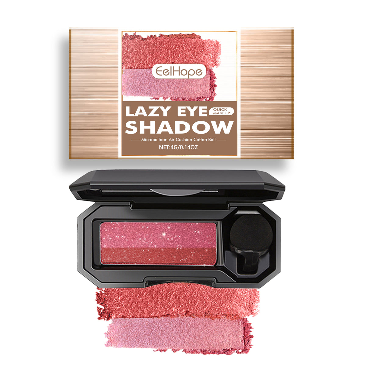 Lazy Eye Shadow, Natural Development Pearlescent Matte Beginner Daily Makeup Glitter Eyeshadow - V.I.P Digital Presence