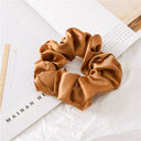 Women Silk Scrunchie Elastic Handmade Multicolor Hair Band Ponytail Holder Headband Hair Accessories 1PC Satin Silk Solid Colo - V.I.P Digital Presence