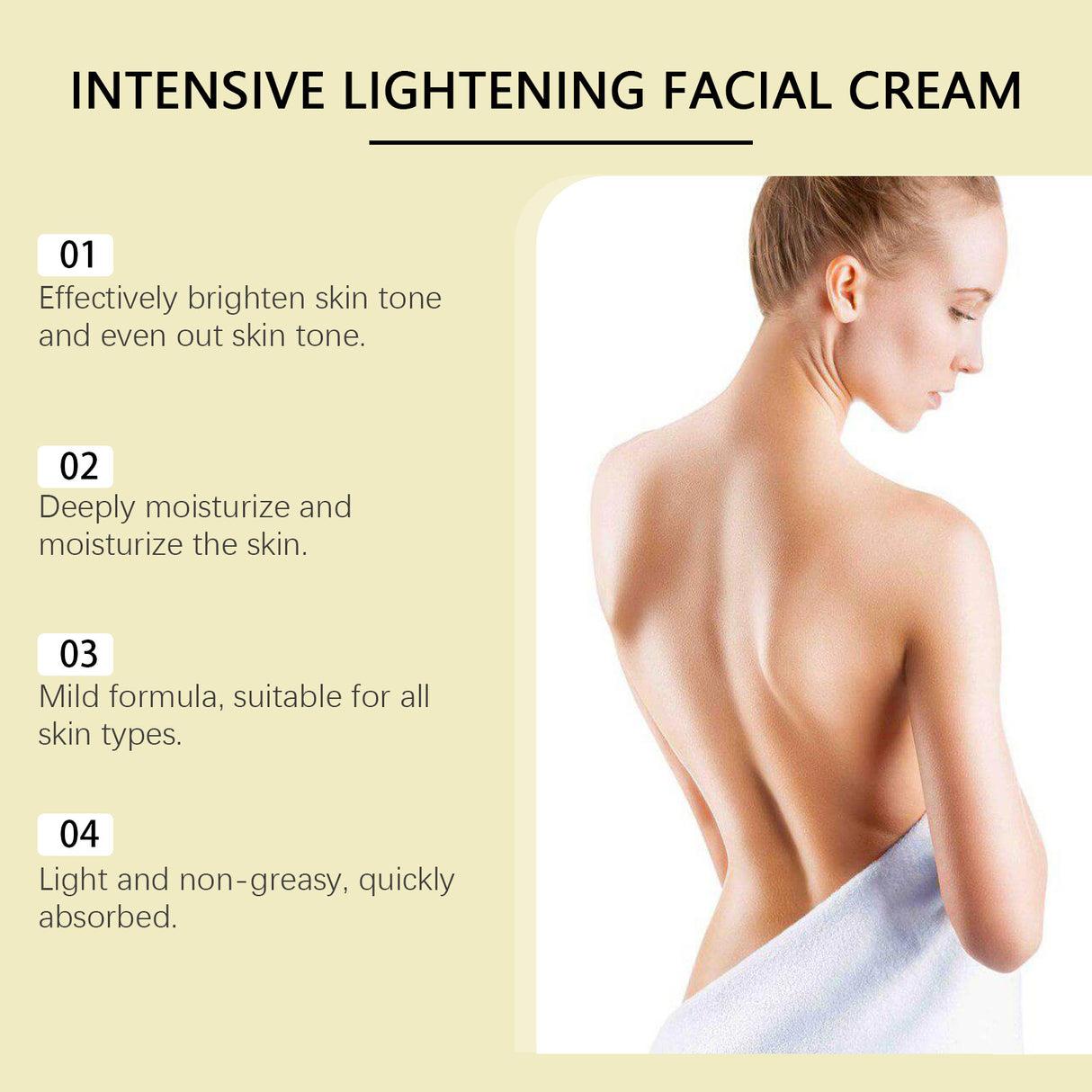 Crema hidratante facial, iluminadora, reafirmante, suavizante y nutritiva para la piel del rostro.