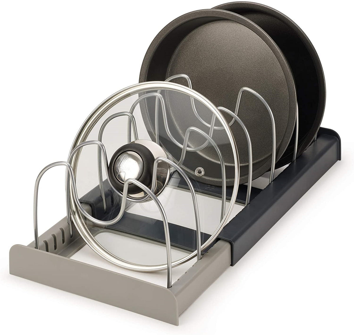 Kitchen Supplies Storage Rack Tabletop Telescopic Pot Cover Rack Kitchen Utensils Storage Rack Drainage Tray Telescopic Drawer Organizer - V.I.P Digital Presence