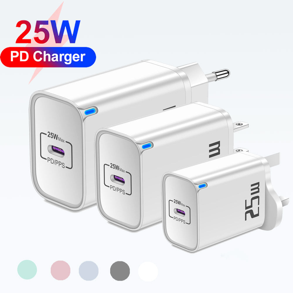 Cargador de teléfono móvil de carga rápida PD de 20 W, cabezal de viaje de carga rápida PD de 20 W