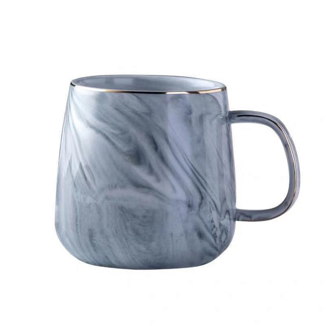 Ceramic cup, gold rimmed coffee cup, oatmeal breakfast cup, new creative and personalized mug - V.I.P Digital Presence