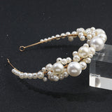 Retro bride headwear with simple pearl headbands - V.I.P Digital Presence