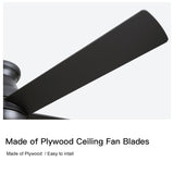 52" Low Profile Ceiling Fan with Lights - V.I.P Digital Presence