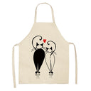 Cat Kitchen Aprons For Women Cotton Linen Bibs Household Cleaning Pinafore Home Cooking Apron kids kitchen barber - V.I.P Digital Presence