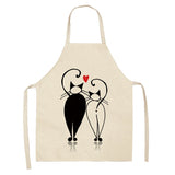 Cat Kitchen Aprons For Women Cotton Linen Bibs Household Cleaning Pinafore Home Cooking Apron kids kitchen barber - V.I.P Digital Presence