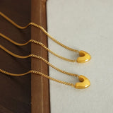 Gold-Plated Heart Pendant Necklace - V.I.P Digital Presence