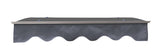DA4734W Series Door Window Awning Made of 0.137 Inch Thick Crystal Polycarbonate Sheet in size of 47" Wide x 34" Brown Roof - V.I.P Digital Presence