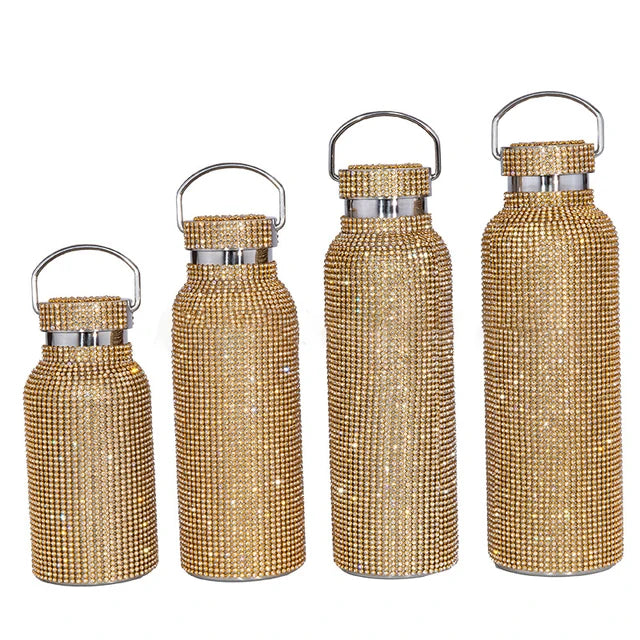 Keep Hot And Cold Diamond Jewelry Thermos Bottle Fashion Stainless Steel Water Bottle Free Shipping Girls Thermo Cup Tea Coffee - V.I.P Digital Presence