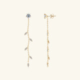 1.38 Carat Moissanite 925 Sterling Silver Leaf Earrings - V.I.P Digital Presence