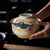 6.5 inch instant noodles bowl with cover bento box student underglaze color ceramic suit Lamian Noodles bowl canteen tableware - V.I.P Digital Presence
