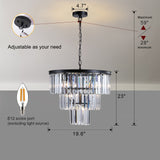 Black Luxury Crystal Chandelier Modern Chandeliers Lights Fixture Hanging Pendant Light Fixture for Dining Room Bedroom - V.I.P Digital Presence