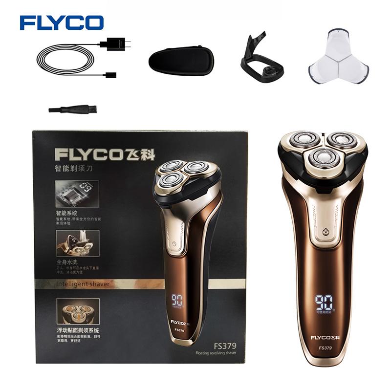 Flyco 3D floating head Rechargeable Portable body washable Electric Shaver Led Light Fast Charge FS379 - V.I.P Digital Presence