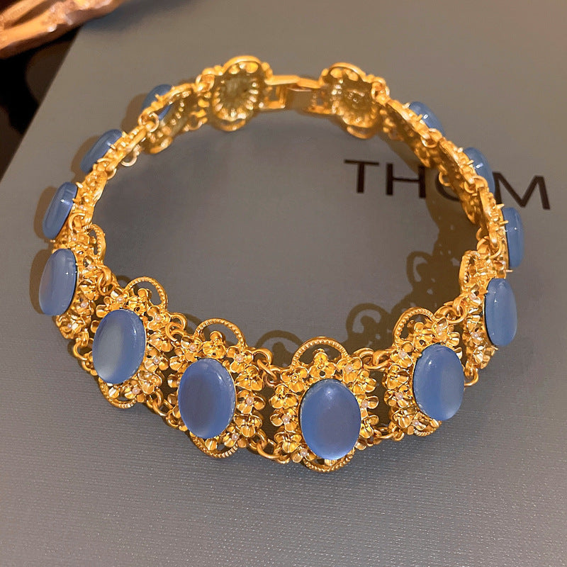 Design Blue Crystal Statement Necklace Luxury Retro Clavicle Chain Choker for Womenn Party Wedding Female Jewelry Gift - V.I.P Digital Presence