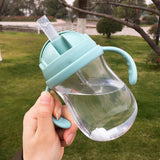 Botellas de agua con forma de gel de sílice para bebés, recién nacidos, bebés y niños pequeños, con pajita