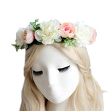 Flower garland handmade simulation flower ribbon hair accessory fresh wedding photography flower garland headwear - V.I.P Digital Presence
