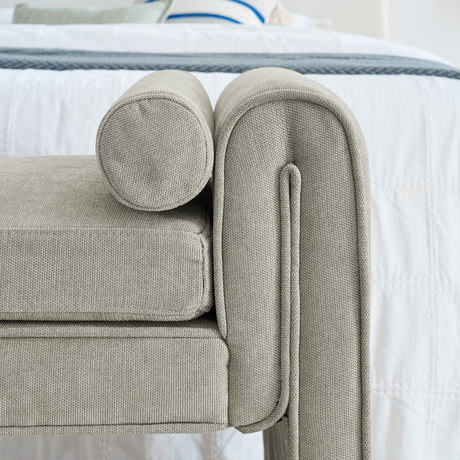 Bedroom storage stool, linen storage stool, large storage space, 50.39 inches - V.I.P Digital Presence