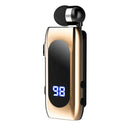 Business Sports Telescopic Cable Collar Clip 5.2 Smart Mini Bluetooth Earphones - V.I.P Digital Presence