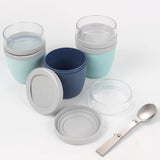 Portable Yogurt Cereal Cups with Lids. Ideal for Overnight Oats, DIY Salads & Parfaits. Great for Breakfast or Lunch - V.I.P Digital Presence