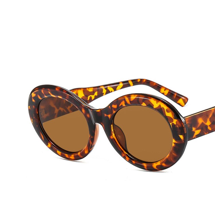 Gafas de sol ovaladas con rayas de cebra, nuevas gafas de sol de estilo hip hop con personalidad para mujer. 