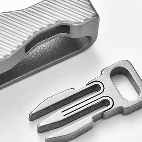 Titanium Waist Belt Buckle & Keychain. Portable EDC Outdoor Tool - V.I.P Digital Presence