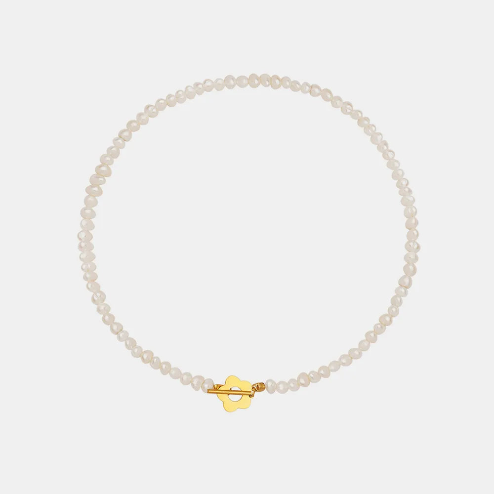 Titanium Steel Pearl Flower Necklace - V.I.P Digital Presence