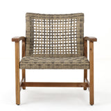 HAMPTON WOOD + WICKER CLUB CHAIR ( set of 2) - V.I.P Digital Presence