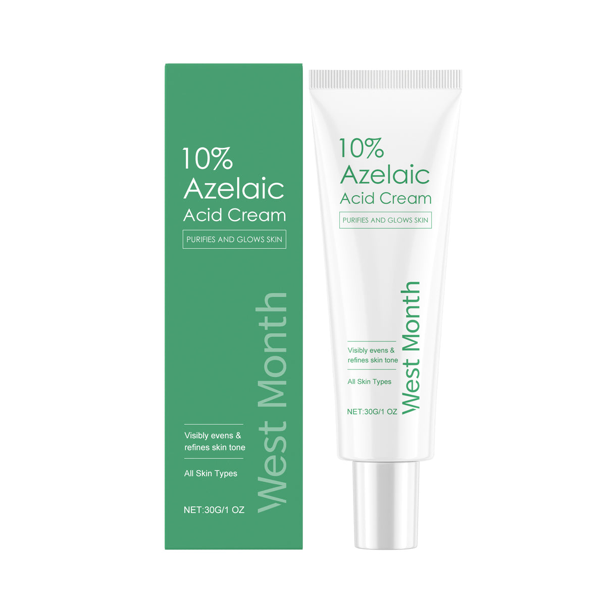 Crema hidratante reparadora con ácido azelaico, control de grasa facial, suave y refrescante.