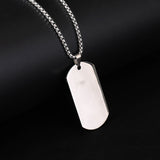 European and American high-end stainless steel military brand necklace engraved pendant jewelry - V.I.P Digital Presence