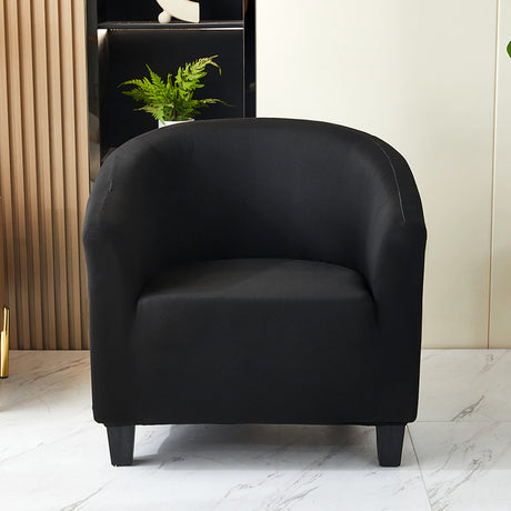 Elastic solid color semi-circular sofa cover, internet cafe, sand caf é, hotel leisure booth, all inclusive, single sofa chair cover - V.I.P Digital Presence