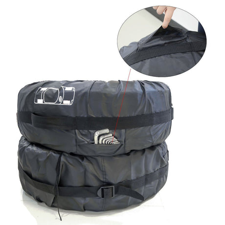 Tire protection cover Oxford cloth waterproof car spare tire cover car tire cover 4 per set - V.I.P Digital Presence