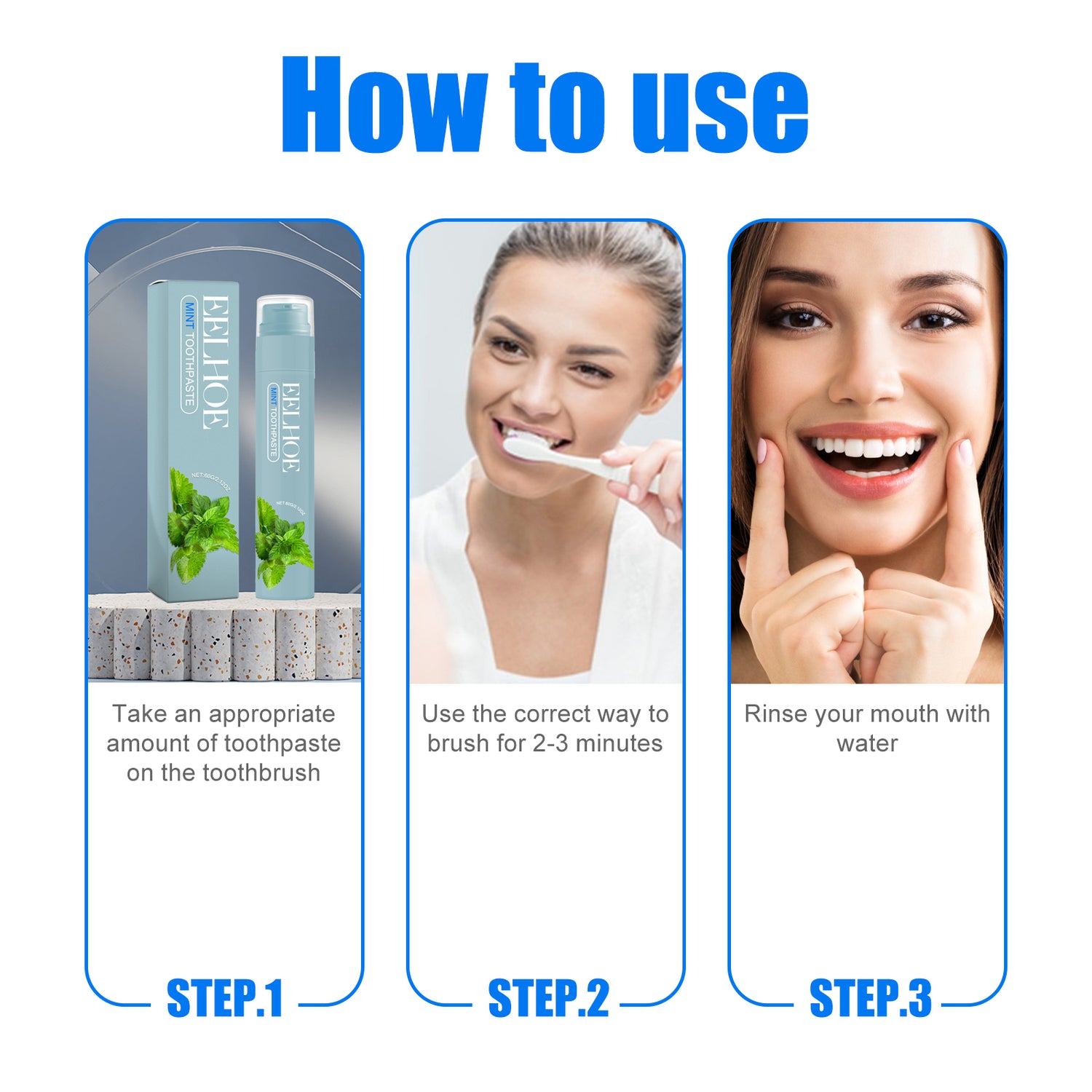 Vip Toothpaste Fruity White Toothpaste Series, Clean Tooth Stains Fresh Breath White ...