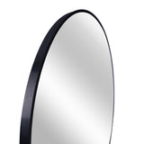 Black 30 Inch Metal Round Bathroom Mirror - V.I.P Digital Presence