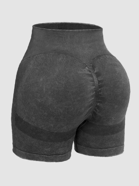 Washed High Waist Active Shorts - V.I.P Digital Presence